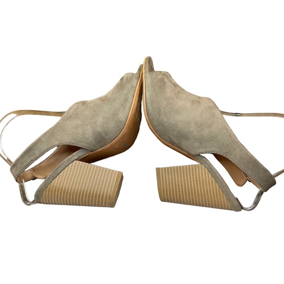 Joe’s Cameron chunky heel taupe tan khaki strappy heels women’s shoes size 8 - Picture 12 of 15